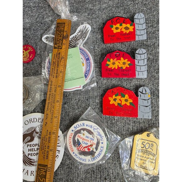 Fraternal Order Of Eagles Collectible Lot Pins Magnets Stickers Keychains - Picture 8 of 10